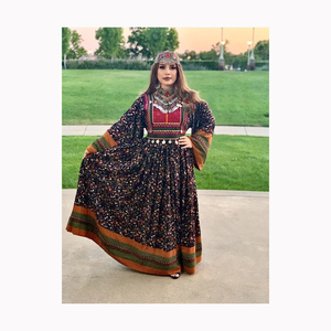 Handmade Balochi Culture Dress Afghani Style Long Jacket - Vintage Kuchi Jacket Indo Western Fashion Wear Embroidered Jacket