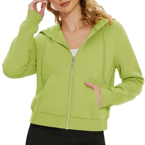 Summer Women Two Piece Custom Logo Hoodie Women Zip up Hooded <b>Crop</b> <b>Top</b> Hoodie MADE BY HAIDIIII SPORTS 2027 - Product Image 2