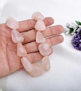 Cuarzo Rosa Natural de Gran Tamaño, Piedras Preciosas Sueltas y Lisas para la Elaboración de Joyería Fina, Cuentas de Piedras Preciosas - Product Image 4