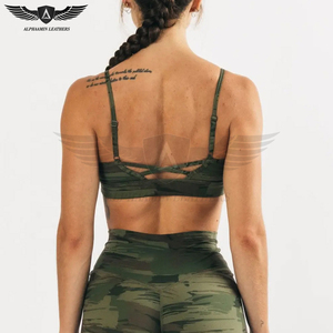 Vêtements de yoga imprimés par sublimation, soutien-gorge de sport personnalisé pour la remise en forme, le fitness et la salle de sport, soutien-gorge de sport respirant sans dos pour femmes, soutien-gorge de sport uni - Product Image 6