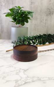 Ensemble de sous-verres en bois de noyer de qualité supérieure finition naturelle pour cuisine salle à manger décor de bureau Design rond - Product Image 2