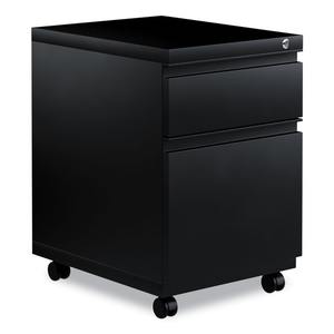 Alera ALEPBBFBL 2-<b>Drawers</b> Pedestal <b>Lockable</b> Feature Full-Length File Box/File Legal/Letter 14.96 In. X 19.29 In. X 21.65 In. - Product Image 1