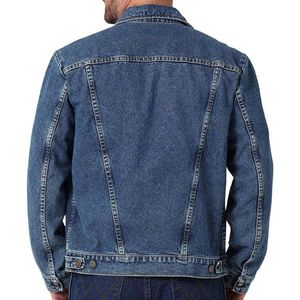 Veste en jean 100% coton de qualité supérieure, sur mesure, en gros |   Vêtements de rue décontractés pour hommes, coupe ajustée, respirants, robustes, mode d'hiver - Product Image 3