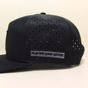Chapeau imperméable à 6 panneaux, vente en gros de casquettes avec logo personnalisé, chapeau de sport perforé découpé au laser, patch brodé, casquette de golf, chapeaux pour hommes - Product Image 3