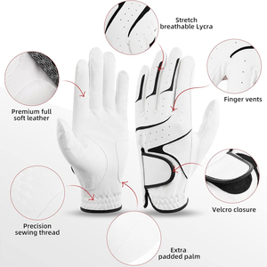 <b>Professional</b> <b>Light</b>-Weight Sheepskin Leather Golf Gloves Anti-Slip with Great Feel Long-lasting Hand Fit Customized Logo - Product Image 3
