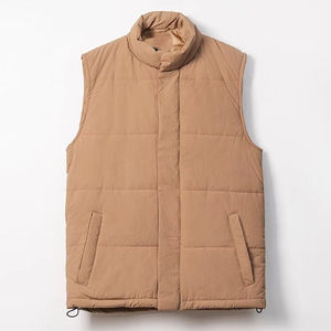 2025 <b>Men's</b> High Quality Breathable Winter Cotton Fleece Vest Casual OEM Warm Sleeveless Jackets Outwear <b>Waistcoat</b> Customizable - Product Image 1