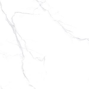 Fabricant indien Qualité supérieure Finition brillante Prix d'usine Sortie 600x600 Carrelage de sol en porcelaine poli et marbre blanc - Product Image 1