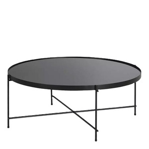 Meubles modernes Table ronde pour la maison hôtel Restaurant Table décorative couleur noire métal fer meubles thé Table basse - Product Image 5