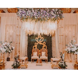 Moderne contemporain en métal Mandap Setup aux États-Unis Moderne en métal forgé Mandap Décoration à la mode Indien Mariage Métal Mandap Décor Royaume-Uni - Product Image 1