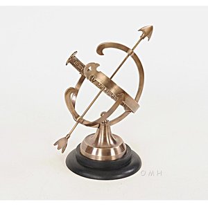 Globo esférico de latón antiguo, esferas náuticas de armillario, artesanías de Metal, globos armillarios personalizados con soporte, fabricantes de la India - Product Image 6
