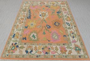 Tapis noué à la main de style antique Oushak, laine de qualité supérieure, revêtement en latex pour sol, taille personnalisée, antidérapant, lavable, très durable - Product Image 5