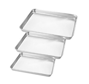 Venta al por mayor de calidad superior de acero inoxidable duradero pan y moldes para pan forma rectangular Apto para lavavajillas plato para hornear - Product Image 1