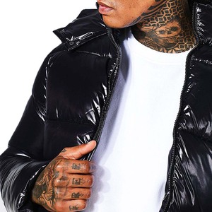 Chaqueta de Invierno Acolchada Ligera Personalizada al por Mayor, Chaqueta de Alta Calidad con Cuello Alto para Hombre, Estilo Moderno, Talla para Adultos - Product Image 3