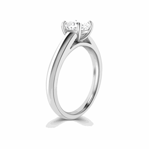 Bague de fiançailles solitaire en diamant taille coussin pour femme - Product Image 4
