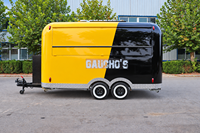 Camion de cuisine mobile avec cuisine complète pour pâtisserie, gaufres, crêpes, et vente de nourriture de rue en extérieur