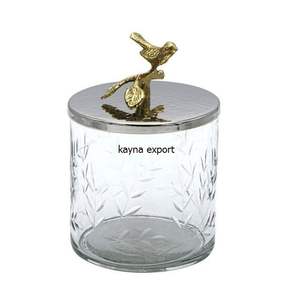 Ensemble de boîtes métalliques modernes de 3 pièces de meilleure qualité avec couvercle en bois pour les condiments de fête, styles de couverture de stockage disponibles à la vente - Product Image 3