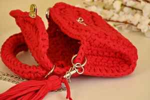 กระเป๋าถือโครเชต์สำหรับสุภาพสตรีกระเป๋าเส้นด้ายเสื้อยืดสำหรับเด็กหญิงและผู้หญิงเหมาะสำหรับงานแต่งงานปาร์ตี้ของขวัญสามารถใช้ได้ทุกวัน - Product Image 4