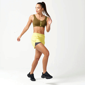 92% polyester 8% élasthanne femmes laboratoire éclairant 360 jamais arrêter 2 en 1 short avec doublure intérieure compressive respirant - Product Image 5