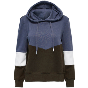 Sudadera con capucha de lana de mezcla de algodón para mujer Sudadera con capucha de peso medio con decoración de insignia y logotipo frontal - Product Image 3