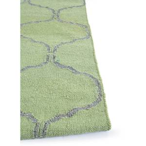 Jaipur Rugs US Indusbar <b>Green</b> Flat Weaves Wool & Viscose Handmade Rectangle Hallway Rug Model Adwv-13011 for Home Use - Product Image 4