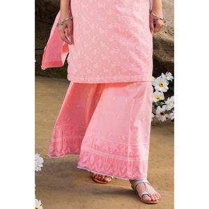 Conjunto de Traje Jacquard Color Durazno y Beige para Mujer, 2 Piezas, Sin Coser, Atuendo Moderno - Product Image 6