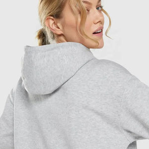 Sweat à capuche vintage en polaire uni pour femme, doux, chaud, respirant, écologique, pull à manches longues, haut décontracté à capuche - Product Image 3