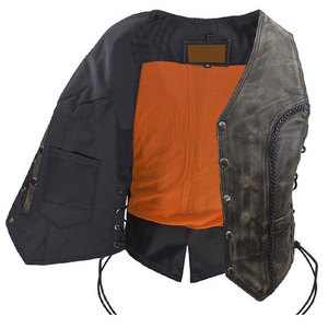 Chaleco de Invierno Ligero, Diseñado a Medida, Profesional, Cómodo, Transpirable y Ecológico, de Lona y Cuero Vacuno para Hombre - Product Image 6