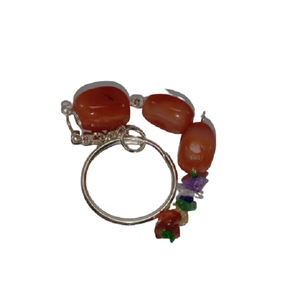 Porte-clés en pierre naturelle rouge cornaline Cube quartz guérison sept chakras pierre précieuse cristal porte-clés guérison grossiste - Product Image 3