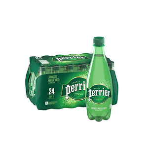 Agua Mineral Naturalmente Carbonatada Perrier, 24 Botellas de Vidrio de 330 ml, Burbujas Fuertes y Revitalizantes de la Fuente de Vergèze, para Restaurantes - Product Image 1
