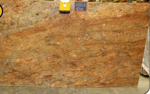 Vyara Granito Dorado Diseño Moderno Estilo Pulido Gran Superficie Losa Acabado - Product Image 3