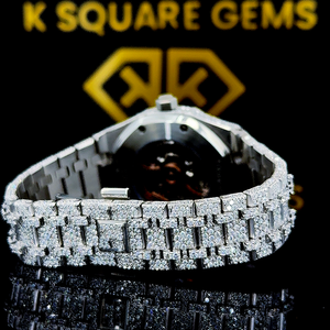 Nuevo Reloj Inteligente Unisex de Lujo de 42 mm con Diamantes de Claridad VVS, Correa de Acero Inoxidable, Accesorio de Negocios, Cristal Antiguo Resistente al Agua - Product Image 3