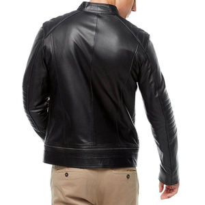 แจ็คเก็ตผ้าใบหนังแท้สำหรับผู้ชายเสื้อแจ็กเก็ตฤดูหนาวเสื้อแจ็กเก็ตผ้าแคนวาสสีบล็อคสีออกใหม่ล่าสุด2022 - Product Image 2