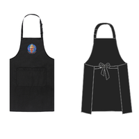 Tablier de Chef Noir Personnalisable avec Logo, Poches, Sangle Réglable, Tissu Sergé, Unisexe, Uniforme de Cuisine pour Hommes et Femmes, Vente en Gros