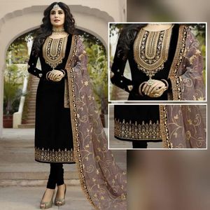 Baju Shalwar Kameez Pesta Wanita Pakistan Bahan Chiffon Bordir Siap Pakai Dalam Berbagai Warna Dan Ukuran 2026 - Product Image 6