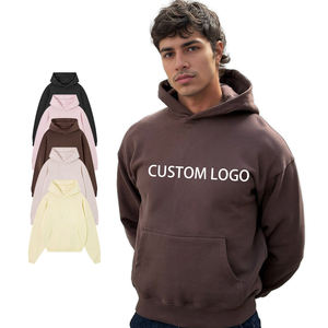 Sweat à capuche Streetwear uni de luxe personnalisé imprimé brodé pull décontracté écologique en coton de haute qualité coupe surdimensionnée - Product Image 3