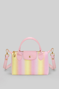 Pastel Ombre <b>Mini</b> Handbag PU Leather Top Handle Bag for Women Custom Logo Wholesale OEM - Product Image 2