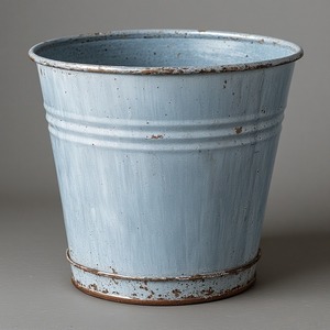 Maceta galvanizada rústica con textura clásica perfectamente adecuada para un elegante Jardín de vacaciones y un estilo decorativo para el hogar - Product Image 3