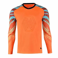 Camisetas de Portero de Fútbol Unisex para Adultos, Transpirables, Ligeras, Antibacterianas, 100% Poliéster, Manga Corta, Conjunto Deportivo