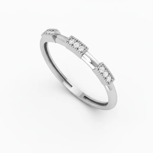 แหวนเพชรทรงเรขาคณิตสีทองสำหรับผู้หญิง เหมาะสำหรับการแต่งตัวแฟชั่น งานแต่งงาน งานฉลองครบรอบ ของขวัญ - Product Image 1