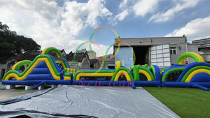 42ft Yuedong Gonflable Géant Rebond <span class=keywords><strong>Maison</strong></span> Toboggan Arc Obstacles Cours Croix Coloré Jouer <span class=keywords><strong>Jeu</strong></span> - Product Image 5