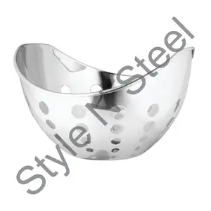 Stainless steel premium quality designer mixing bowl with a hole design Stylish CLASSIC Design