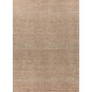 พรมขนสัตว์ทอมือสีเบจน้ำตาลพื้นฐาน รูปทรงสี่เหลี่ยมผืนผ้า สีพื้น สำหรับห้องนั่งเล่น ห้องโถง ทางเข้าบ้าน รุ่น Puzzle Model-Hwl-302 - Product Image 1