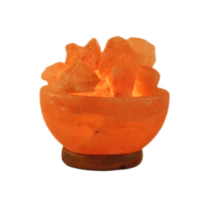 Gran oferta 100%, lámparas de sal de cuenco de fuego Natural del Himalaya originales en forma de cuenco, iluminación de pared con efecto de fuego al por mayor de la mejor calidad - Product Image 3