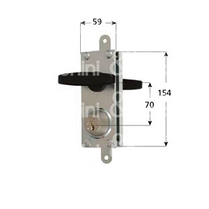 SERRURE ARMÉE à double expansion pour portes sectionnelles ou volets roulants pour portes d'une épaisseur maximale de 40mm. Cylindre - Product Image 1
