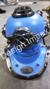 Casque de plongée décoratif bleu pour table de salon, artisanat pour la décoration - Product Image 2