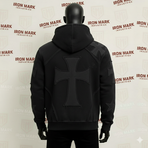 Sudadera con capucha y cremallera personalizada de 450 g/m² de forro polar, estilo Y2K vintage streetwear, 100% algodón, con pedrería, bordado 3D, efecto desgastado por el sol y desgastado en general, corte regular. - Product Image 2