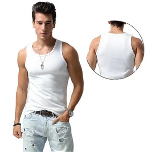 Meilleure vente 100% coton hommes décontracté débardeur nouvelle addition basique élastique coton coupe en gros Offre Spéciale - Product Image 6