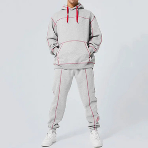 Conjuntos Deportivos Unisex 2024 Personalizados con Estampado Puff, Transpirables, Ecológicos, Tallas Grandes, 100% Algodón, Conjuntos de Color, Ropa Urbana de Invierno - Product Image 1