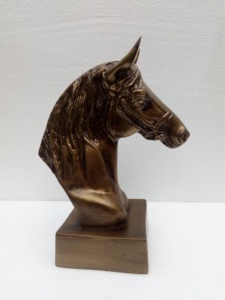 Statue décorative tête de cheval en métal - Product Image 5