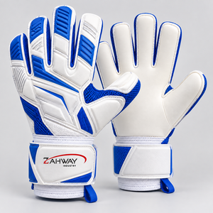 High Quality <b>Football</b> Goalkeeper Gloves Full Finger PU <b>Leather</b> Breathable Non-Slip Adjustable Wrist Goalkeeper Gloves for Unisex - Product Image 1